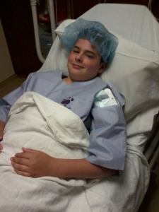 Getting ready to go into the OR.